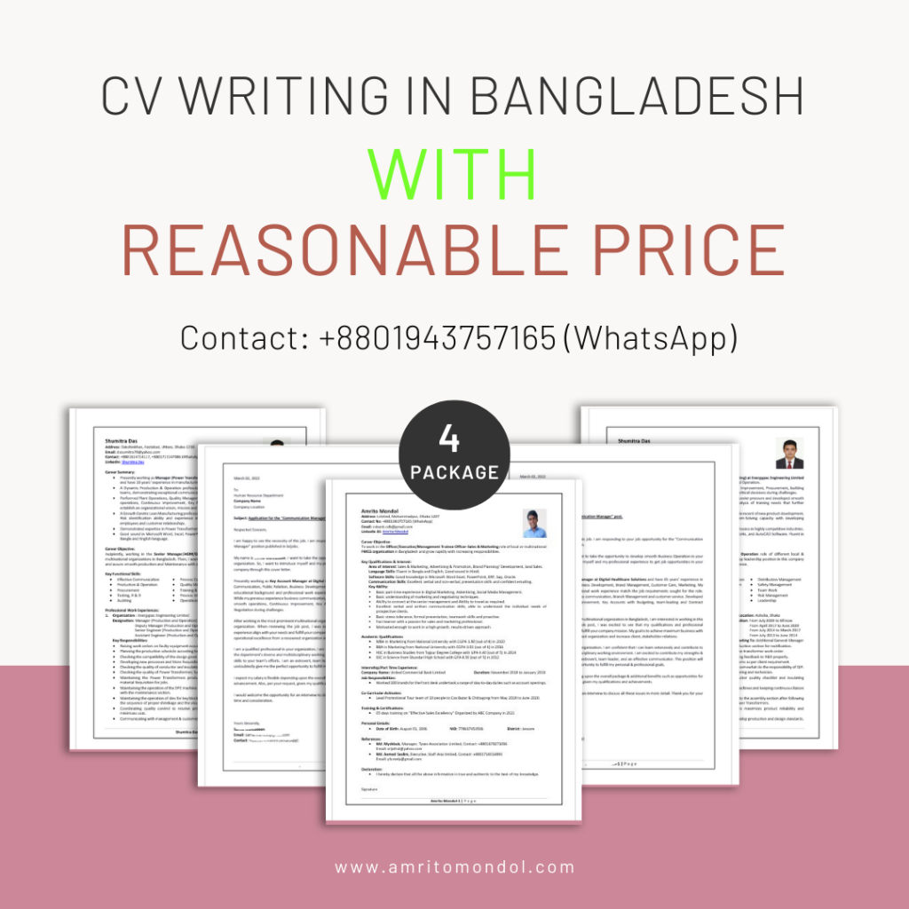 CV Writing In Bangladesh